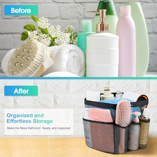 Attmu Portable Mesh Shower Caddy with 8 Pockets