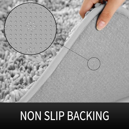 Luxury Shaggy Bathroom Rugs Set, Non-Slip Plush Mats