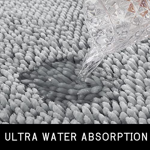 Luxury Shaggy Bathroom Rugs Set, Non-Slip Plush Mats