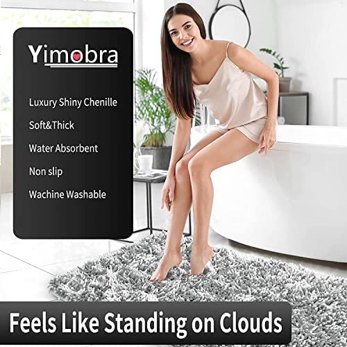 Luxury Shaggy Bathroom Rugs Set, Non-Slip Plush Mats