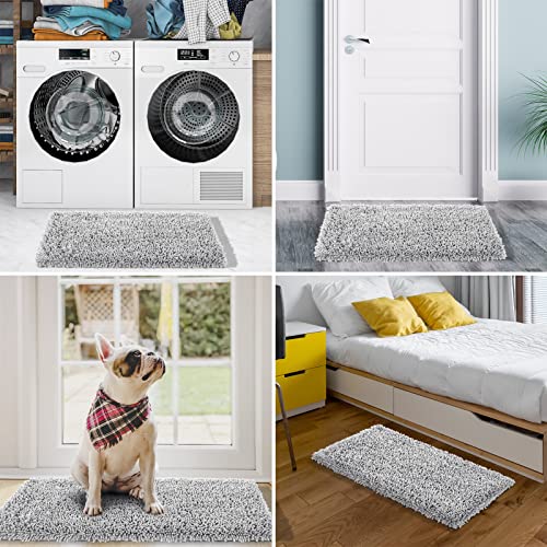 Luxury Shaggy Bathroom Rugs Set, Non-Slip Plush Mats