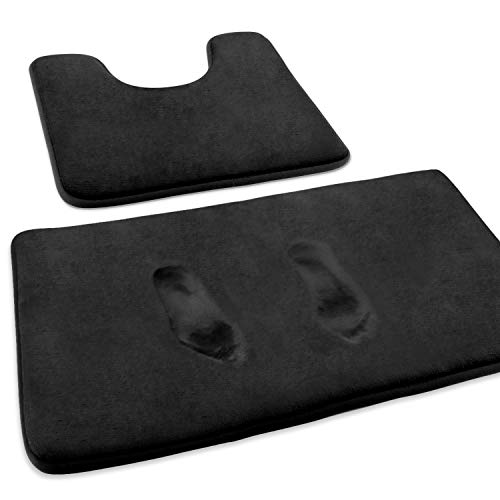 Memory Foam Bath Mat Set, Non-Slip Bathroom Rugs