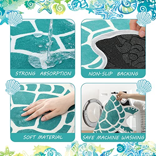Tropical Turtle Theme Bathroom Mats for Indoor & Outdoor