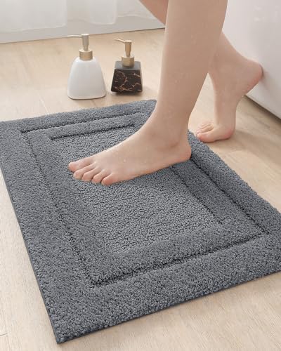 Soft Absorbent Bathroom Rug Set, Non-Slip Washable Mats