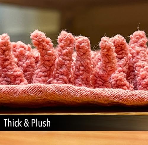 Coral Peach Boho Round Bath Mat | Soft Plush