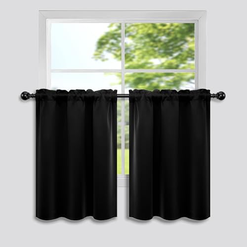 Mrs.Naturall Small Blackout Curtains for Small Windows, 24