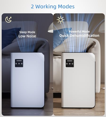 Portable Dehumidifier with LED Lights, Auto Shut Off