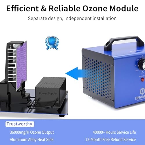 ONAMOR 36000 mg/h Ozone Generator for Indoor/Outdoor Beauty