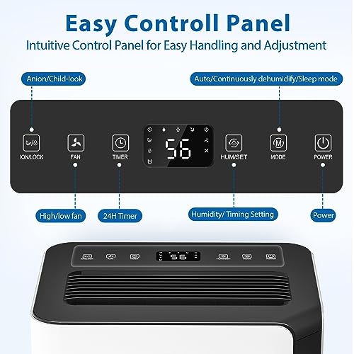 High Capacity Dehumidifier for Large Home Basement