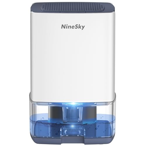 NineSky Home Dehumidifier - 30oz Water Tank, 300 sq.ft, 7 Colorful Lights