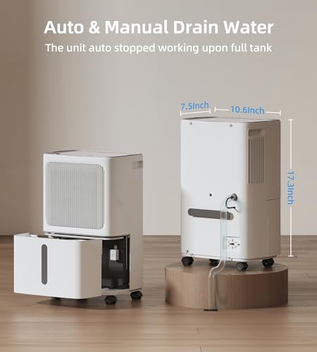 VEAGASO 2500 Sq. Ft Basement Dehumidifier, 34 Pint