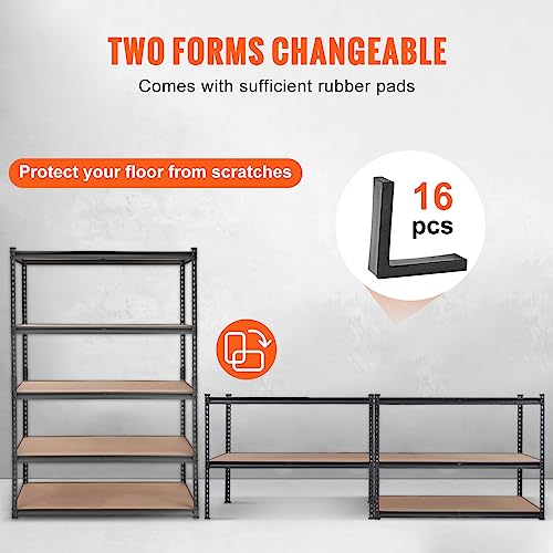 VEVOR 5-Tier Adjustable Metal Storage Shelves, 48"x18"x72