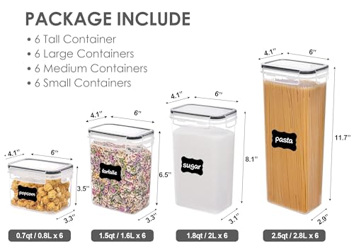 Vtopmart 24-piece Airtight Food Storage Containers with Labels