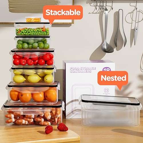 36-Piece Airtight Food Storage Containers Set for Pantry