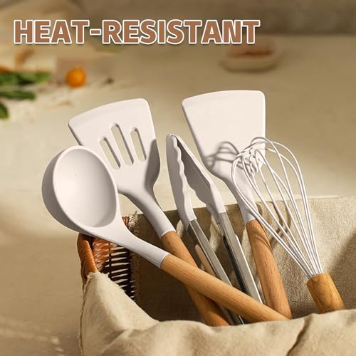 33-Piece Non-Stick Silicone Kitchen Utensil Set with Holder