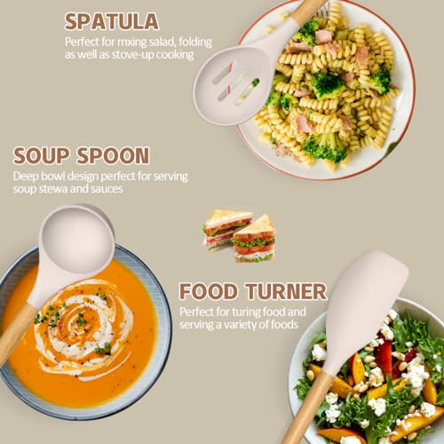 33-Piece Non-Stick Silicone Kitchen Utensil Set with Holder