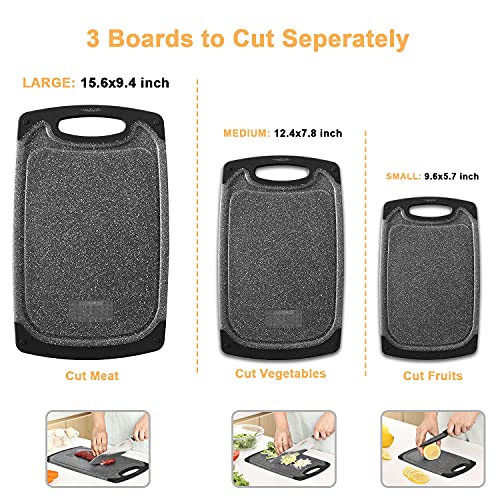 Kitchen Cutting Board Set: Large & Small Boards