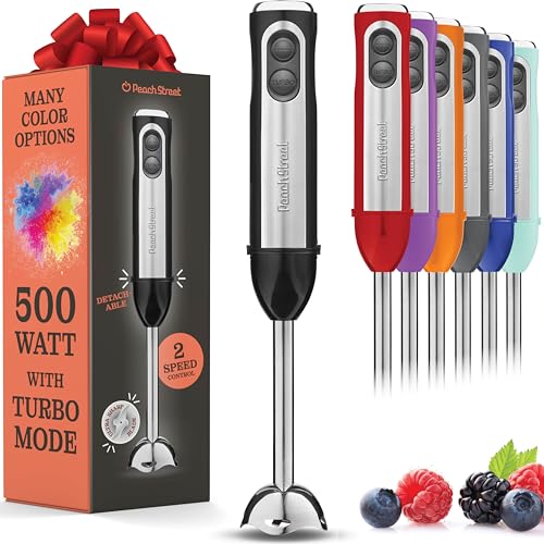 500W Handheld Electric Immersion Blender with Turbo Mode
