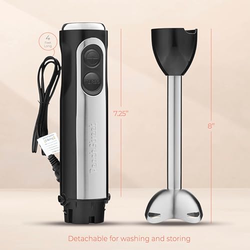 500W Handheld Electric Immersion Blender with Turbo Mode