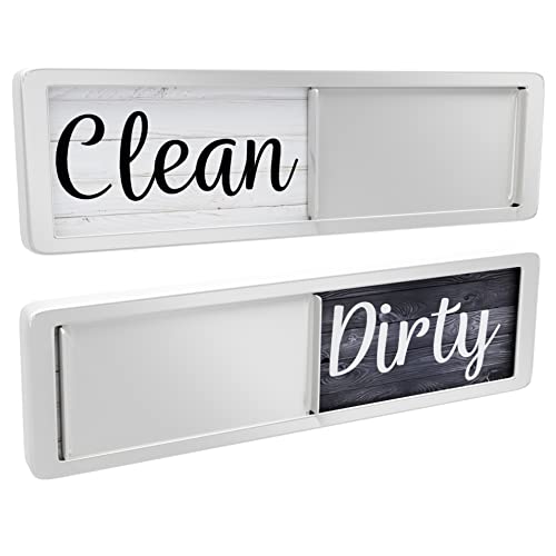 Rustic Farmhouse Dishwasher Magnet Clean Dirty Sign - Wood