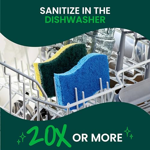 Scotch-Brite Zero Scratch Kitchen Scrub Sponges, Set of 6