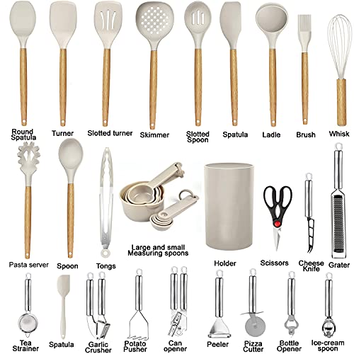 35 Pc Heat Resistant Silicone Kitchen Utensils Set