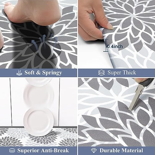 HEBE 2 Piece Non Slip Kitchen Rug Set