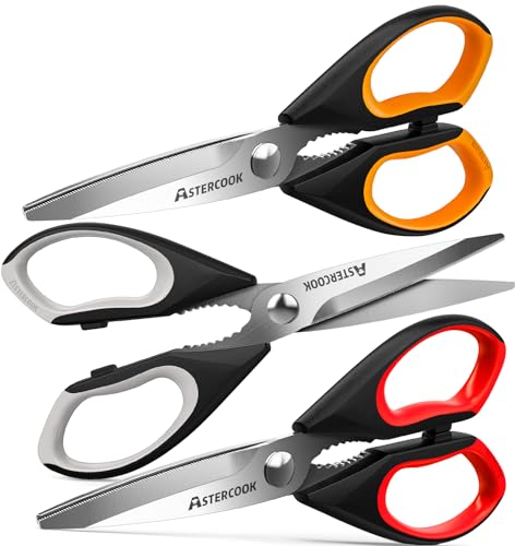 Astercook Heavy Duty Kitchen Shears - Multi-Use, Ergonomic