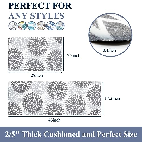 HEBE 2 Piece Non Slip Kitchen Rug Set
