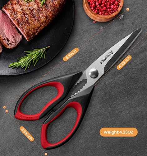 Astercook Heavy Duty Kitchen Shears - Multi-Use, Ergonomic
