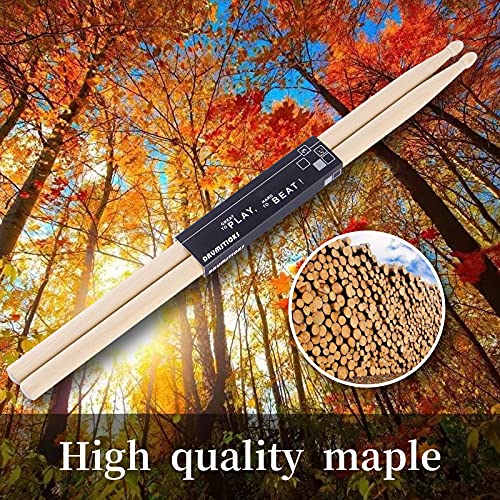 12 Pairs 5A Maple Wood Drumsticks for All Ages