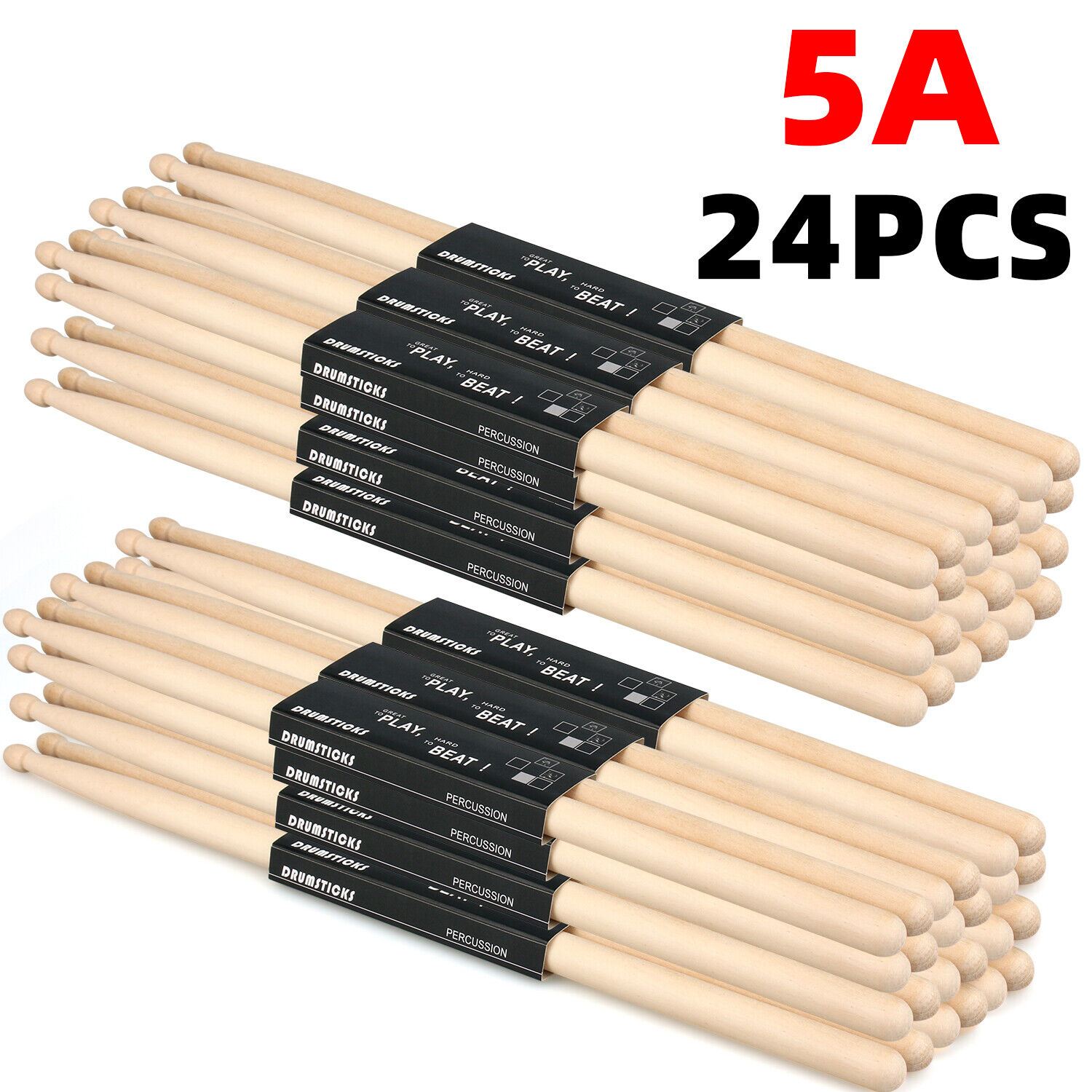 5A Drumsticks Pair Maple Wood Drum Kit