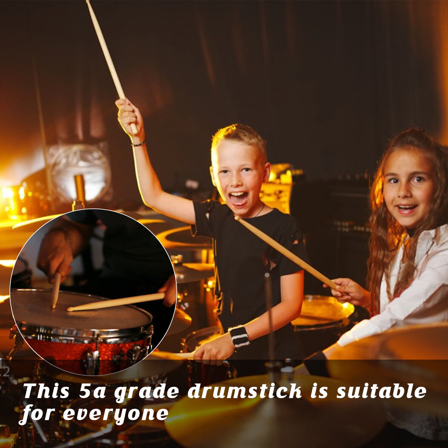 5A Drumsticks Pair Maple Wood Drum Kit