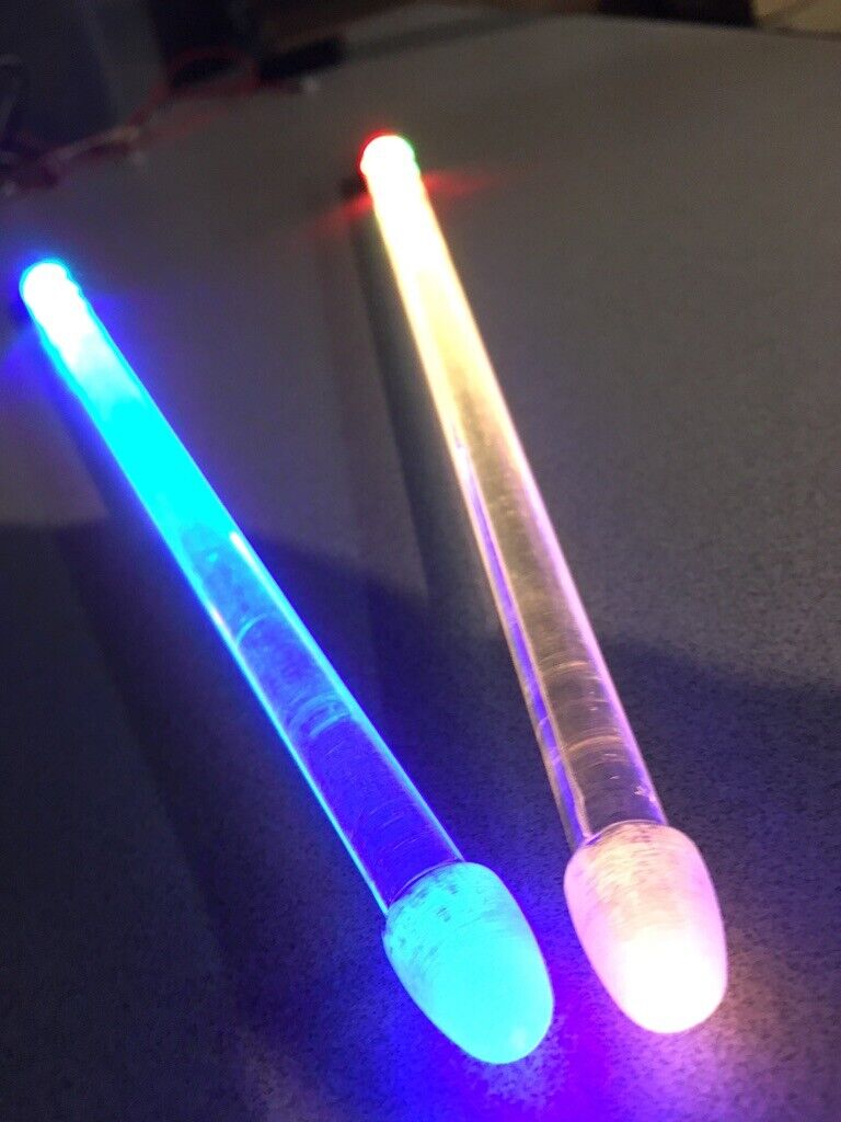 USB Rechargeable LED Drum Sticks: Color Changing Lights