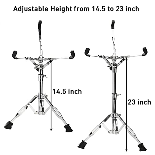 Youeon Double Braced Snare Drum Stand - Adjustable Height