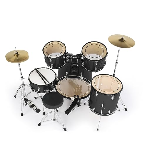 5-Piece Adult Drum Set with Full-Size Drums