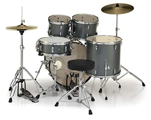 Pearl Roadshow 5-Piece Complete Drum Kit, Charcoal Metallic