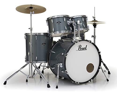 Pearl Roadshow 5-Piece Complete Drum Kit, Charcoal Metallic