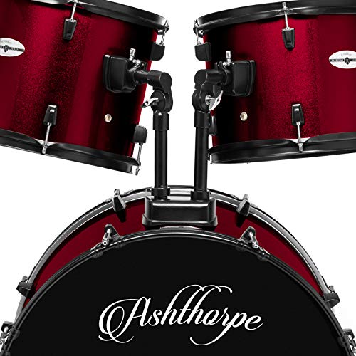 Adult 5-Piece Drum Set - Red with Remo Heads