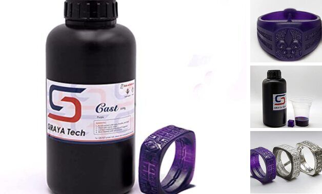 Purple UV-Curing Resin for Easy 3D Printing