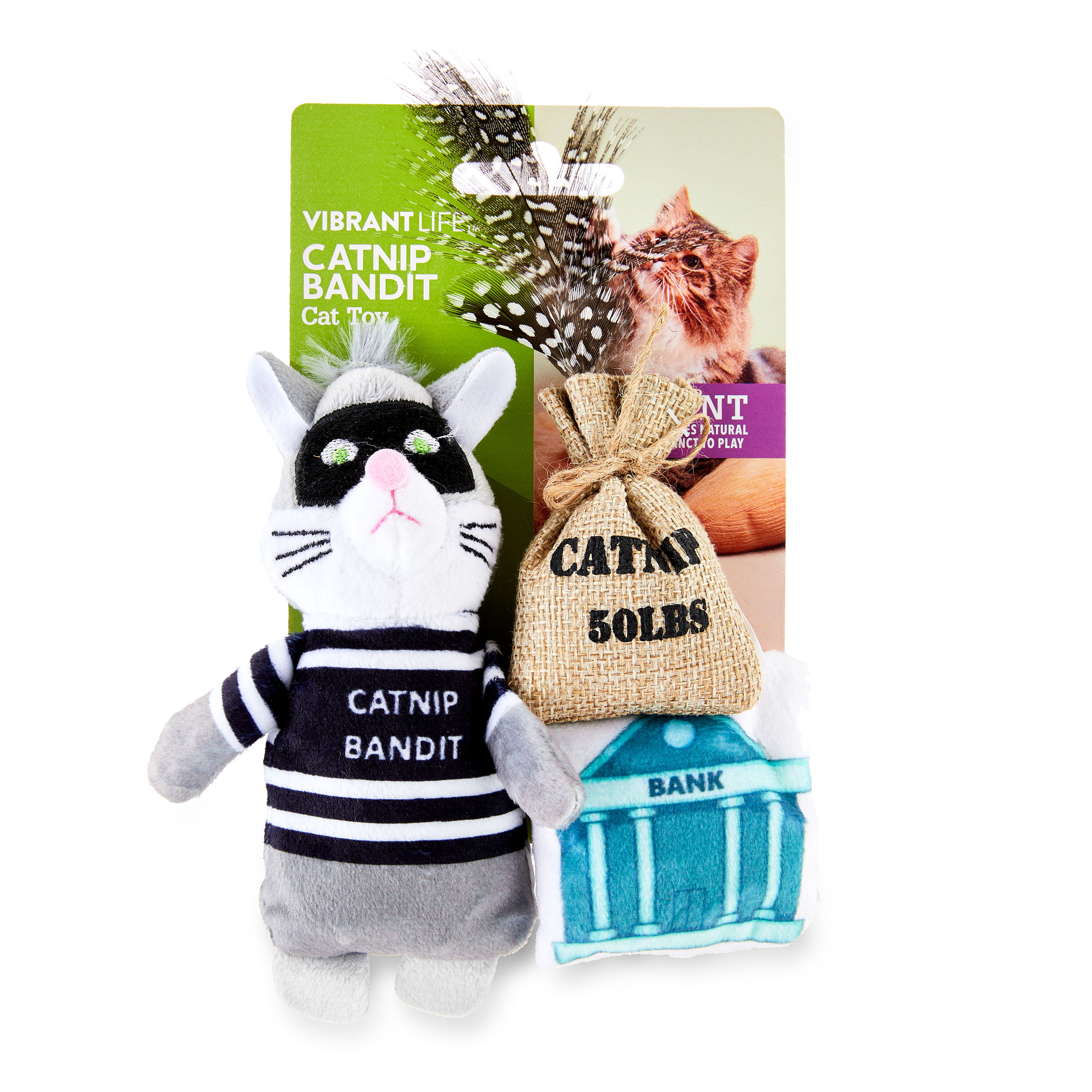 Vibrant Life Catnip Bandit Cat Toy, 3 Pieces