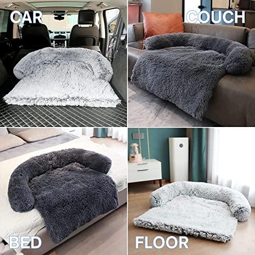 Plush Cat Bed with Removable Cover (Large)