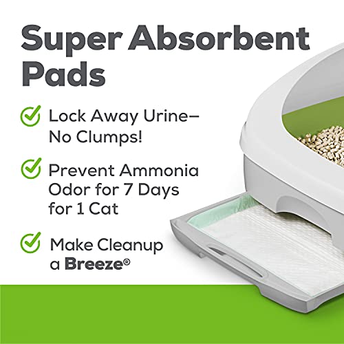 Hooded Cat Litter Box with Pellets & Pads