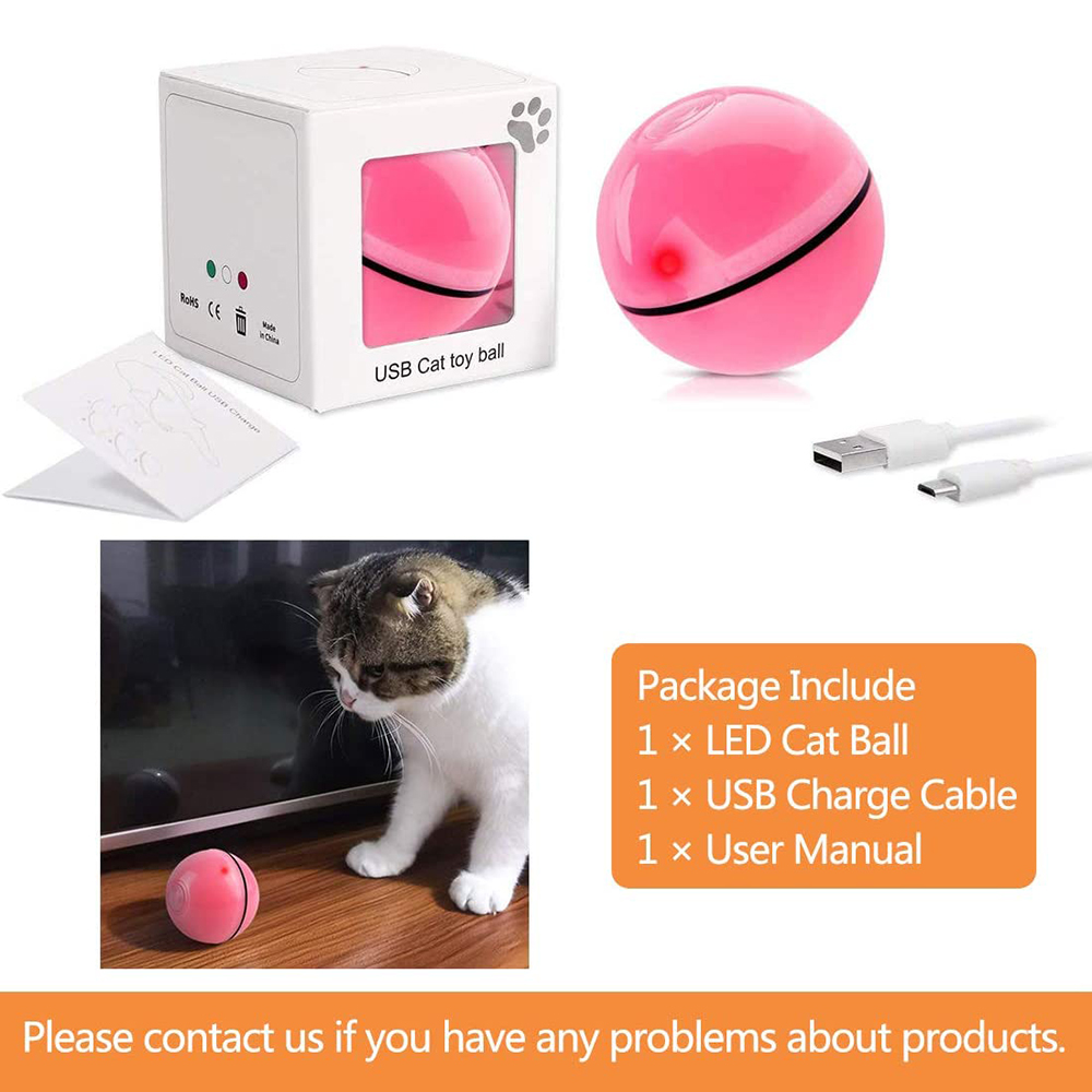 LED Catnip Chaser Ball for Playful Cats