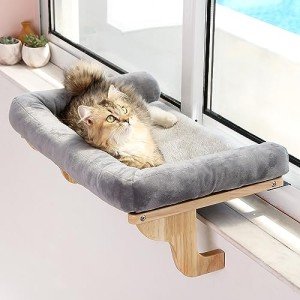 Window Sill Cat Perch with Orthopedic Hammock