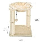 Cozy Cat Tower with Hammock and Scratching Posts
