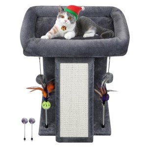 Cat Tree Tower with Scratching Post and Toys