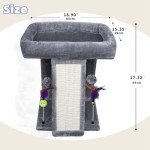 Cat Tree Tower with Scratching Post and Toys