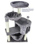 YUNIQUE Cat Tree with Condo and Large Hammock
