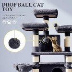Large Smokey Grey Cat Tree with Condo & Scratching Post